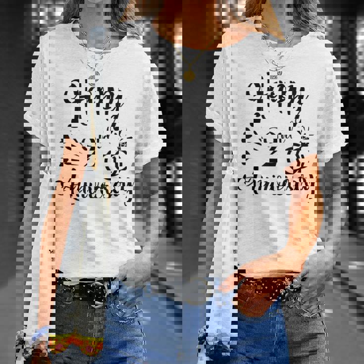 カップル2周年記念プレゼント クールな2周年記念 Tシャツ 彼女への贈り物