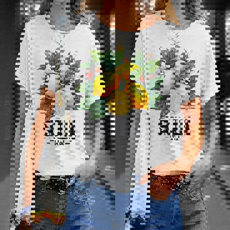 シチリア イタリア シチリア イタリア フレッシュ イタリアン レモン シチリア Tシャツ 彼女への贈り物