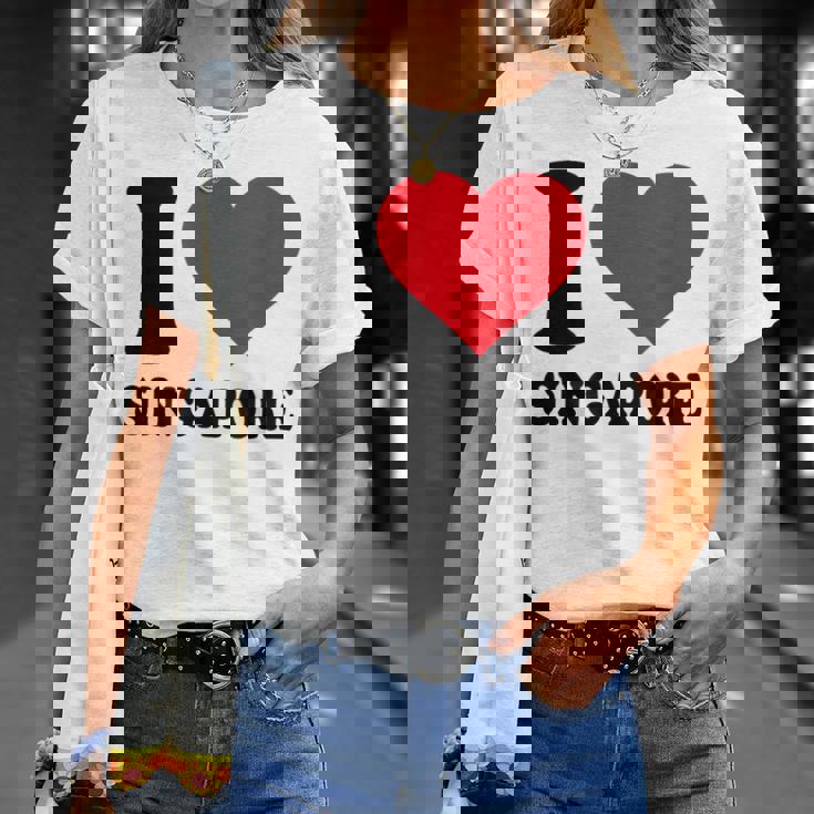 シンガポールへの愛をシンプルに伝える一枚 Tシャツ 彼女への贈り物