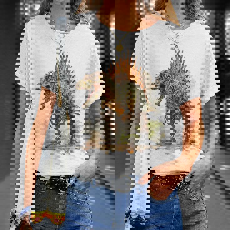 スピノサウルス 恐竜モチーフ イラスト スピノサウルス Tシャツ 彼女への贈り物