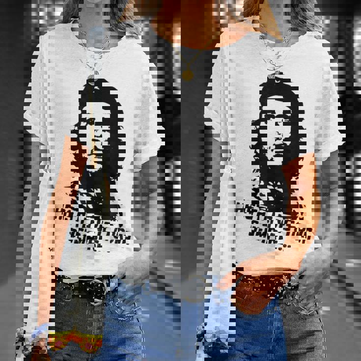 チェ・ゲバラ・キューバ革命「ハスタ・ラ・ヴィクトリア・シェンプレ」 Tシャツ 彼女への贈り物