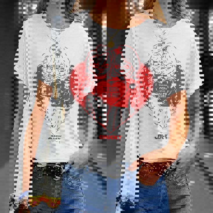 チャッキー＆ティファニーティル・デス・ドゥ・アス・パート・バレンタイン Tシャツ 彼女への贈り物