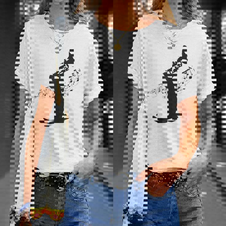 トランペット奏者猫 Tシャツ 彼女への贈り物