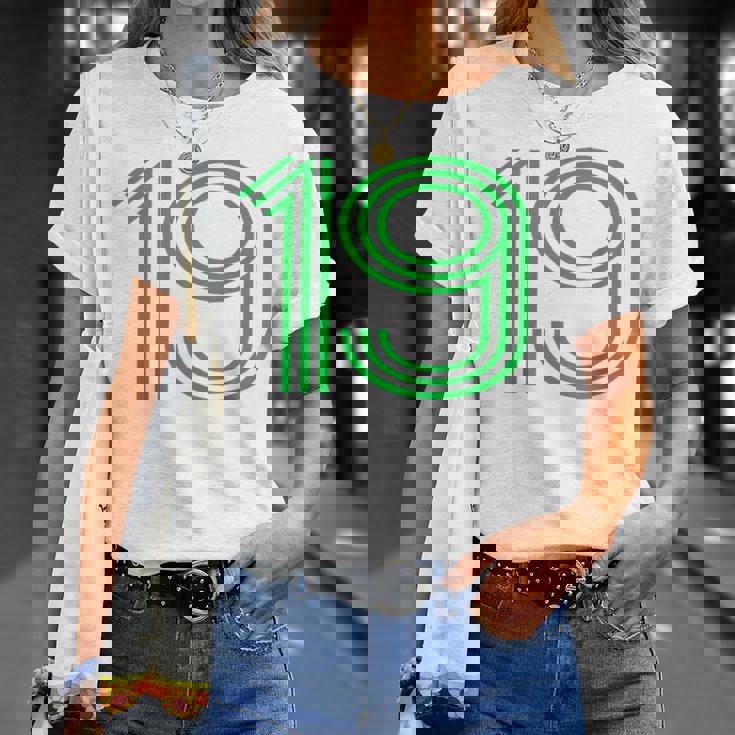 ナンバー19シャツ レトロユニフォーム ヨーロッパスタイル バックプリントジャージ Tシャツ 彼女への贈り物