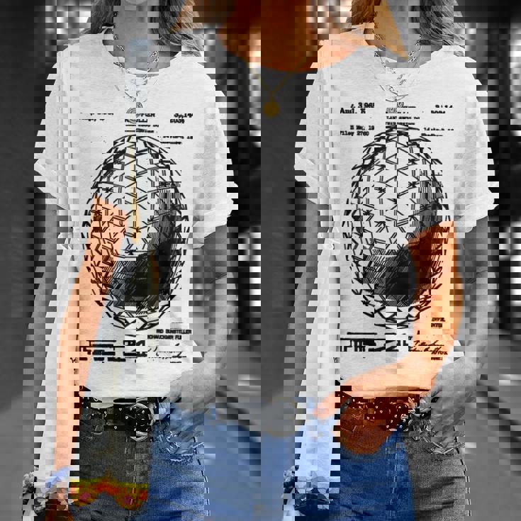 バックミンスター フラー 測地線 特許 科学 工学 数学 Tシャツ 彼女への贈り物