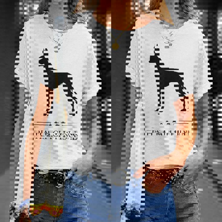 ファラオハウンド ブラック シルエット Tシャツ 彼女への贈り物