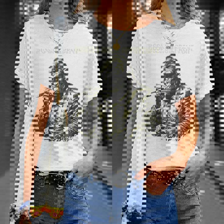 ボスゴリラ ビジネスユーモア アルファなリーダー Tシャツ 彼女への贈り物