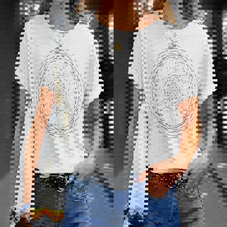 占いホイール タロット 振り子グラフィック Tシャツ 彼女への贈り物