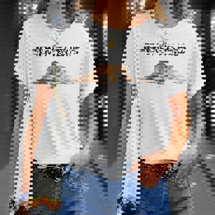 明日から本気出す ・ビーグルス ビーグル犬 面白い ビーグル愛好家に ビーグルののんびりデザイン Tシャツ 彼女への贈り物