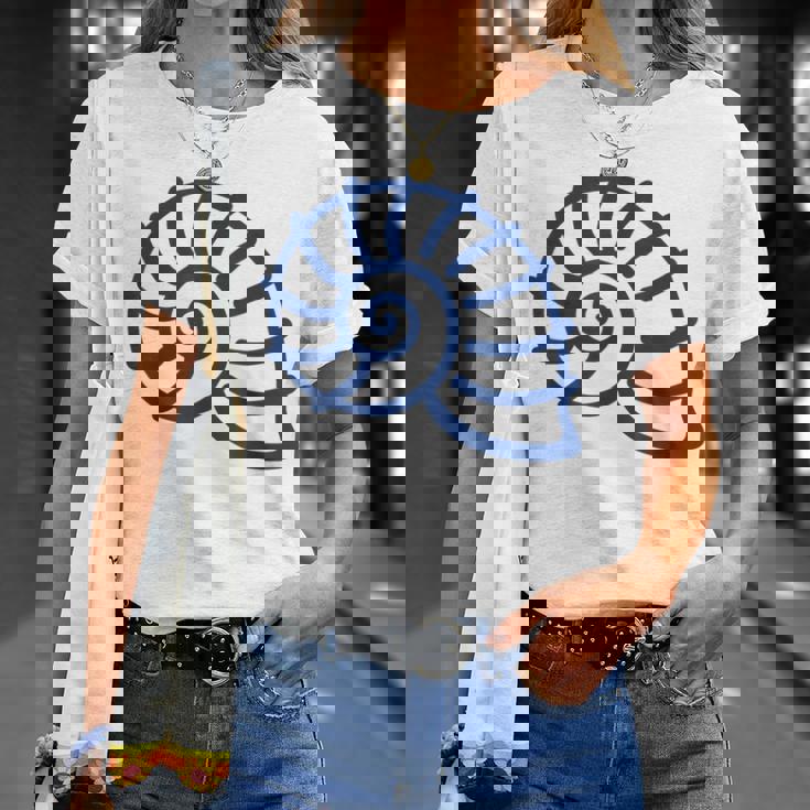 海のユーモア シンプルでミニマルな貝殻 貝殻 Tシャツ 彼女への贈り物
