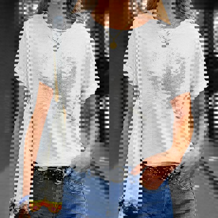 煙草の肖像画と猫ノワール猫 Tシャツ 彼女への贈り物