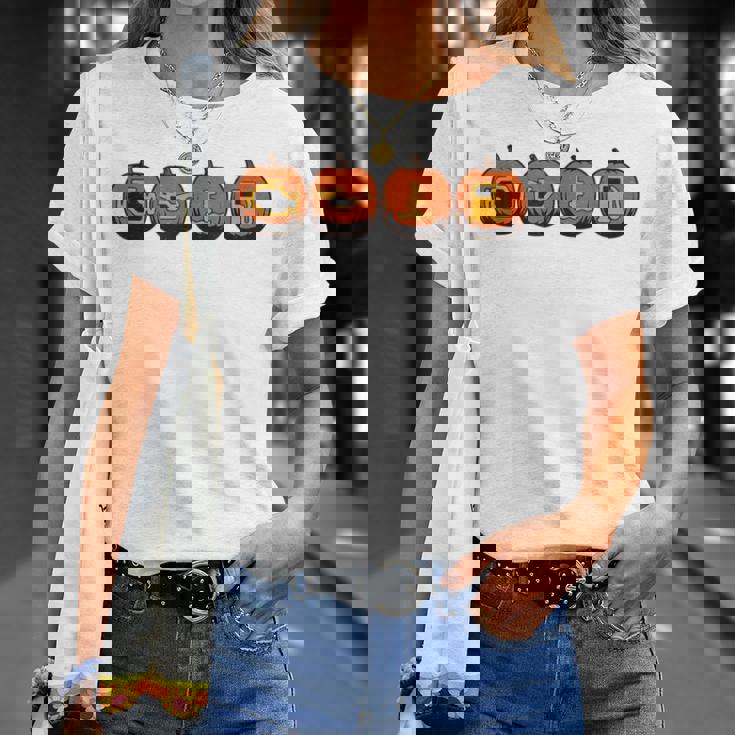 車の警告灯 面白いメカニック ハロウィン パンプキン オレンジ Tシャツ 彼女への贈り物