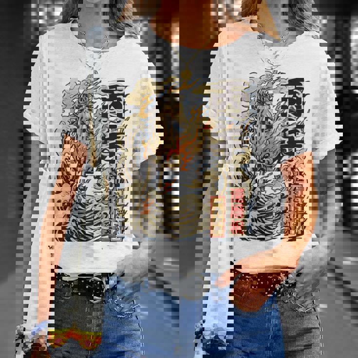 還暦 60歳 丙午 1966年生まれ 火の馬 和柄 波と炎の馬 ヴィンテージ 祝い デザイン Tシャツ 彼女への贈り物