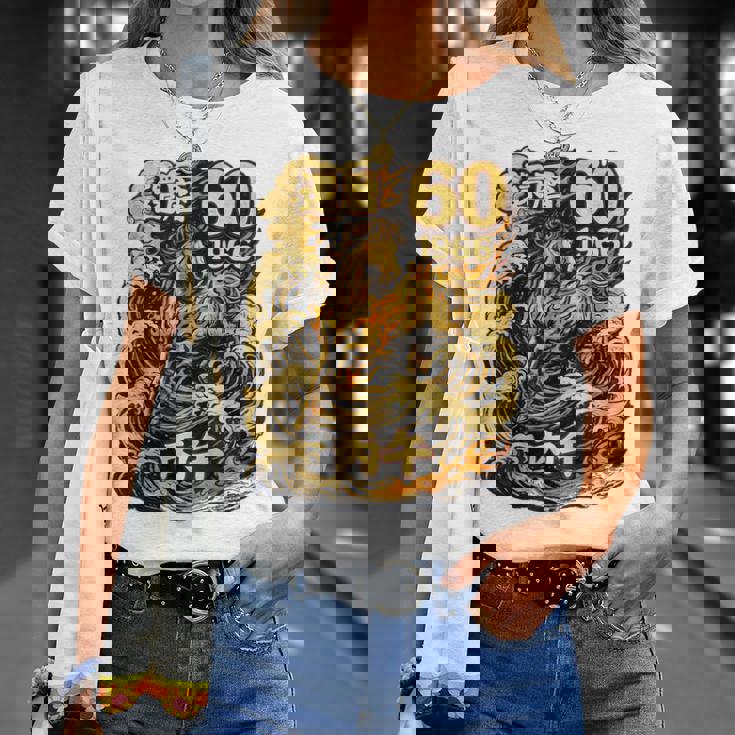 還暦 祝い 60歳 1966 丙午 火の馬 和風 和柄 馬 波 炎 記念 Tシャツ 彼女への贈り物