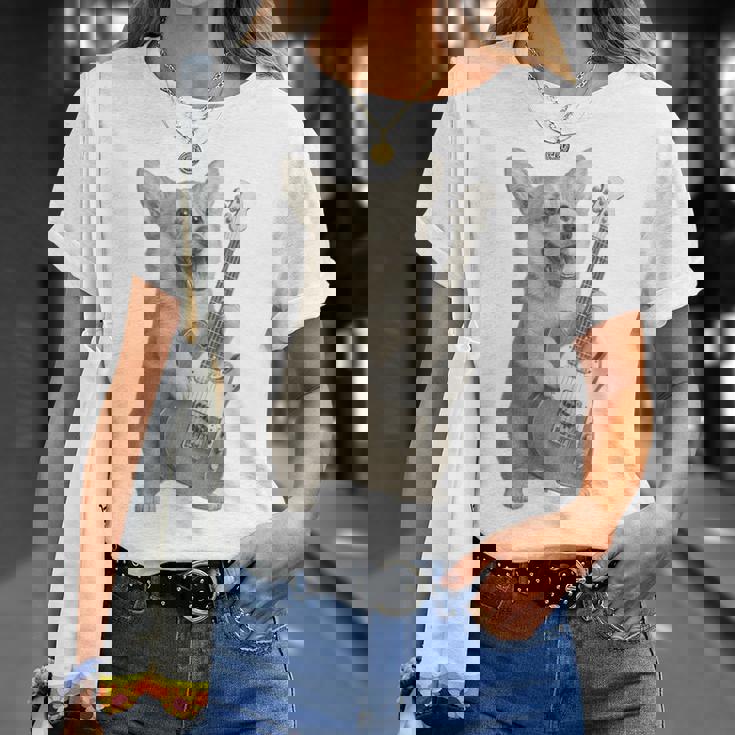 面白いtシャツ コーギー ギター イヌ メンズ 犬好き グッズ かわいい おもしろ 面白い 服 ネタ Tシャツ 彼女への贈り物