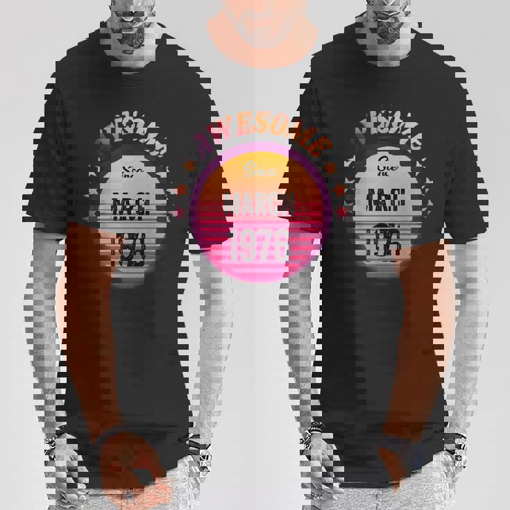 1976年3月から素晴らしい誕生日1976年3月ヴィンテージ。 Tシャツ 面白い贈り物