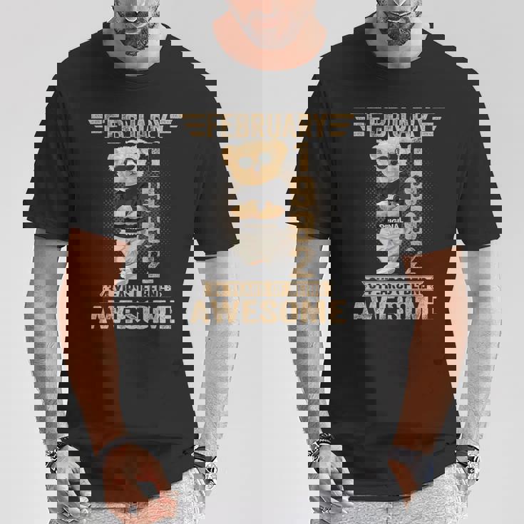 1992年2月34歳の誕生日男性と女性のための素晴らしいテディベア。 Tシャツ 面白い贈り物