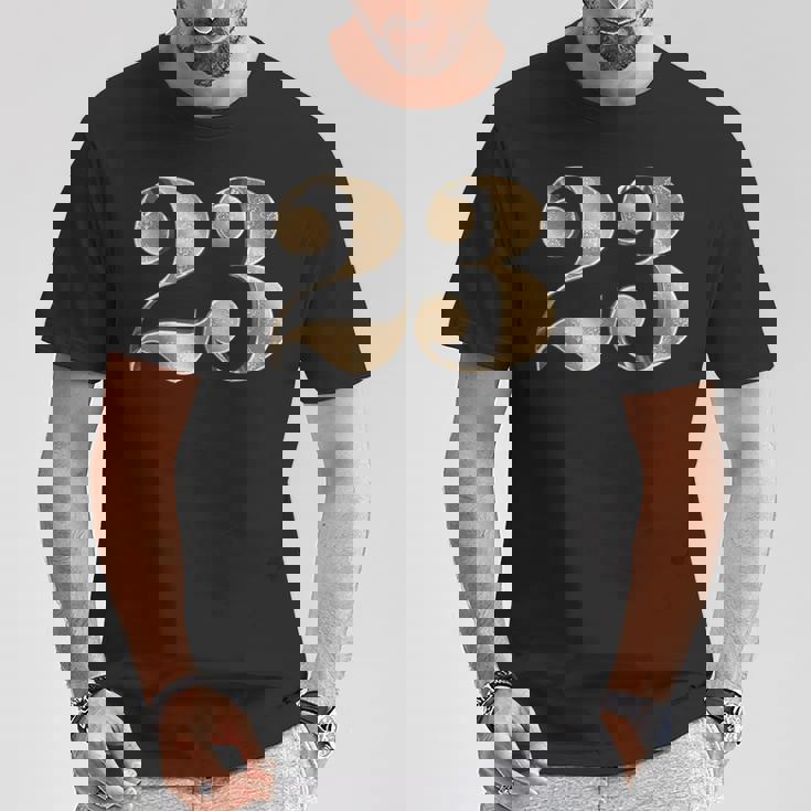 23 23 誕生日 お気に入り 数字 フルール・ド・リス Tシャツ 面白い贈り物