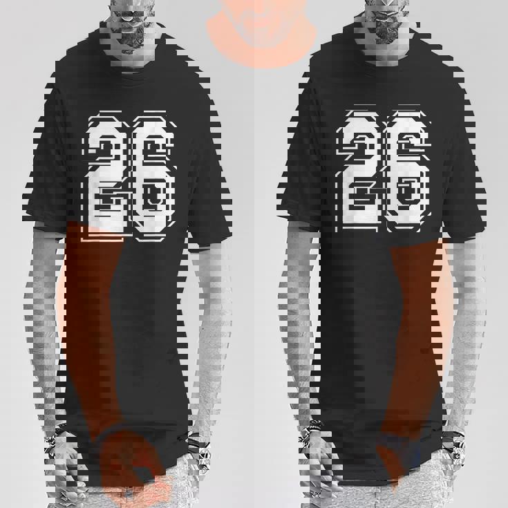 26 Número Camiseta unisex Regalos divertidos