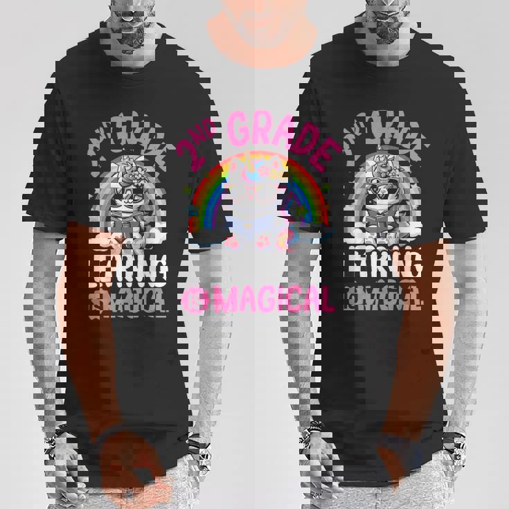 2Nd Grade Unicorn Cat Magical Caticorn Back Tochool Tシャツ 面白い贈り物