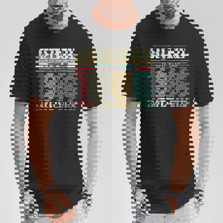 40 歳の誕生日 男性 オリジナル ヴィンテージ 1986 年 ギフト 長袖tシャツ Tシャツ 面白い贈り物