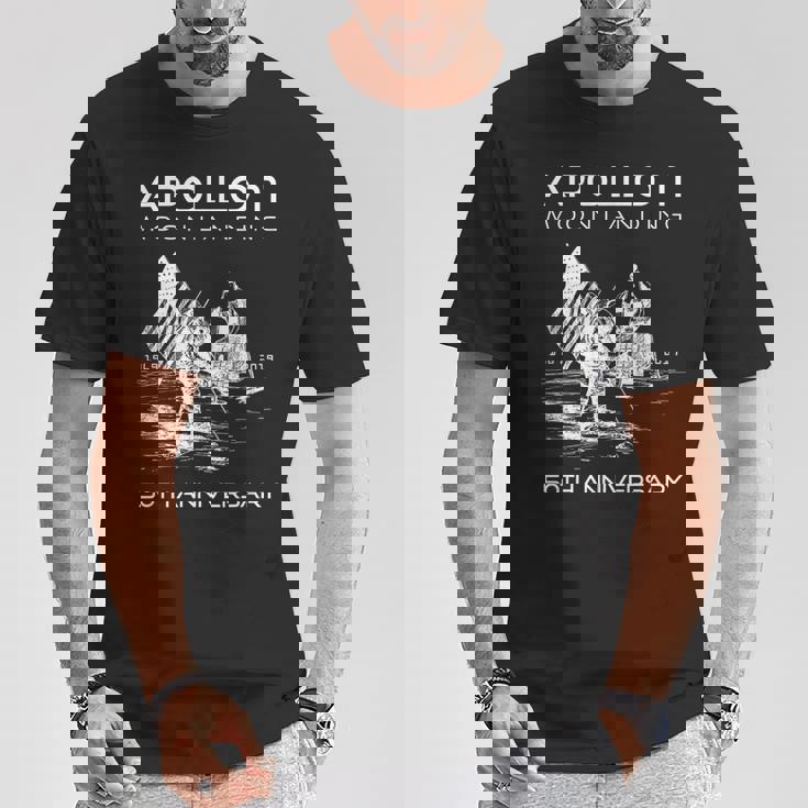 50周年記念 アポロ11号 月面着陸宇宙 ファーストステップ Tシャツ 面白い贈り物