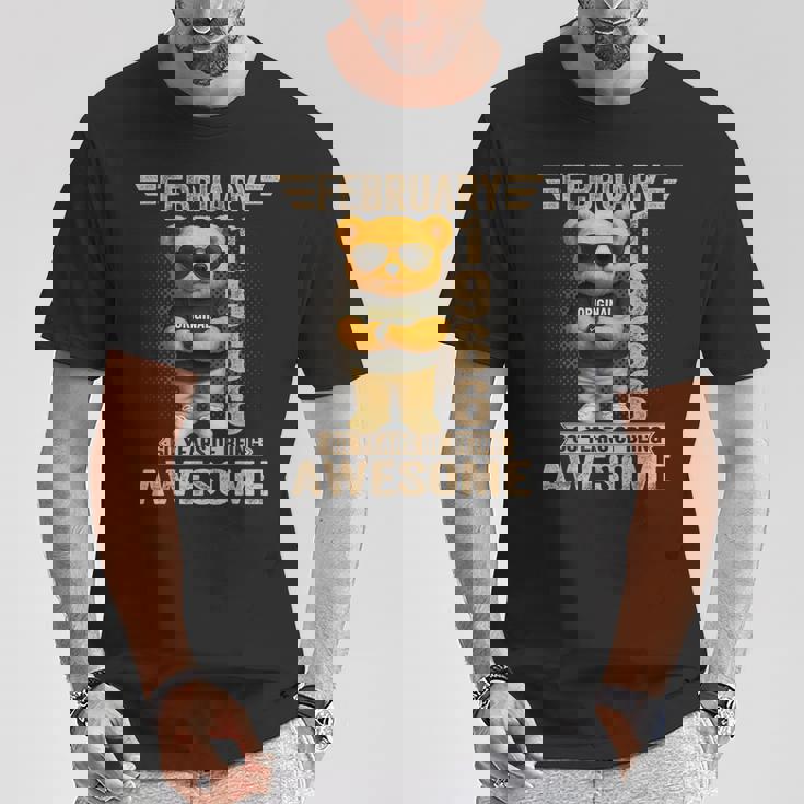 60歳 1966年2月 テディベア 60歳 誕生日 男性 女性 Tシャツ 面白い贈り物