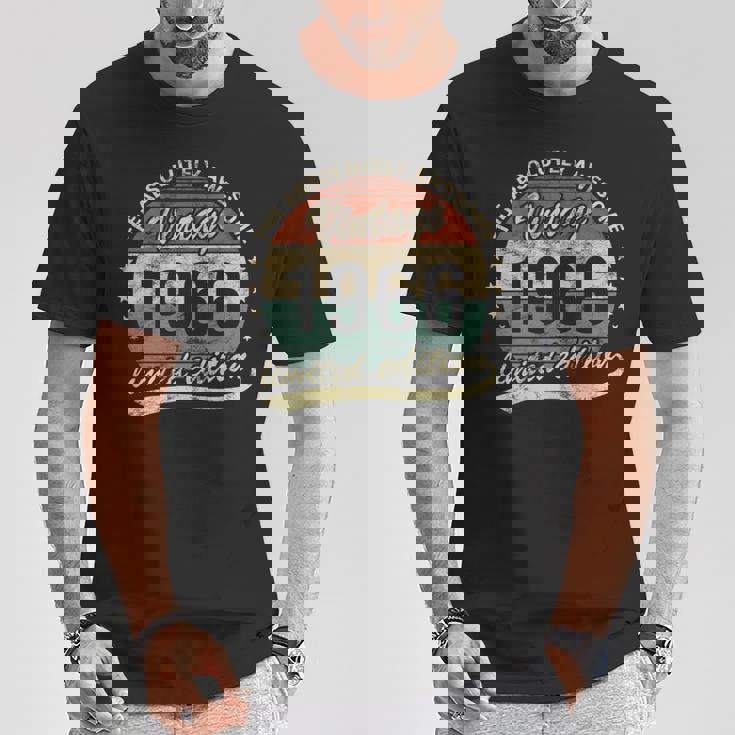 60歳の誕生日 1966年 絶対的に素晴らしいヴィンテージ 男性 女性 長袖tシャツ Tシャツ 面白い贈り物
