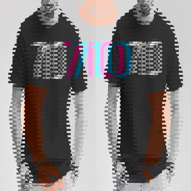 710 オイルダビング420 トリッピーグリッチ Tシャツ 面白い贈り物