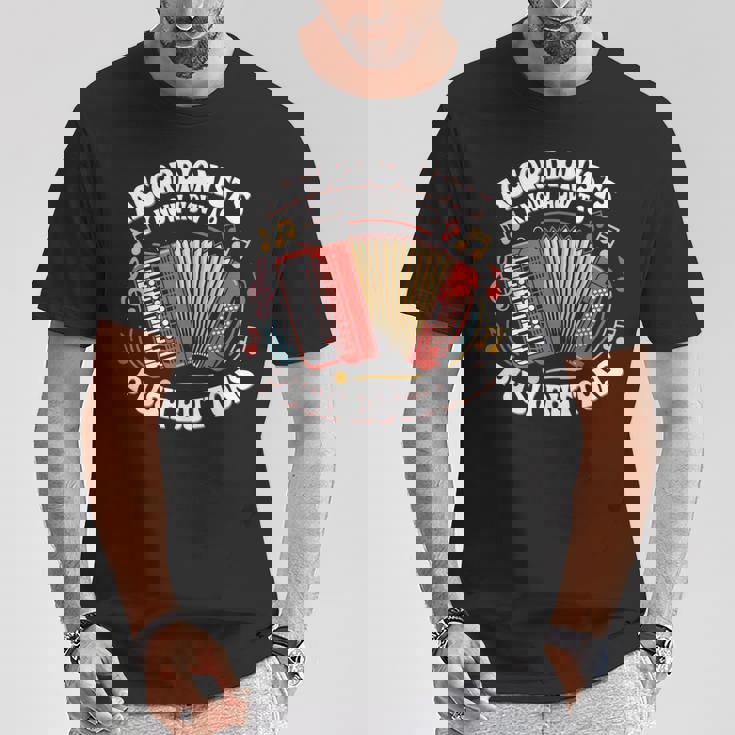 Accordionists Know How To Push Buttons 面白い レトロ アコーディオン Tシャツ 面白い贈り物