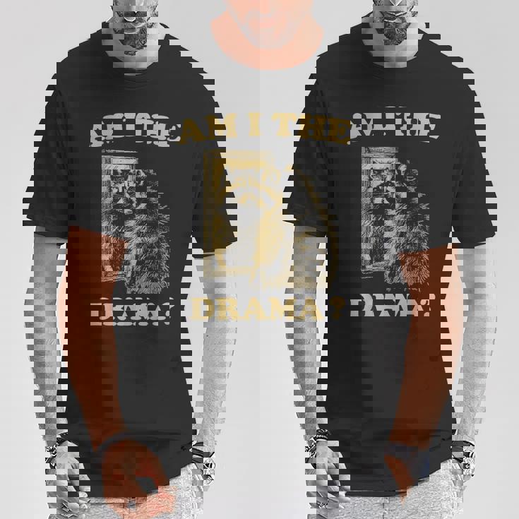 Am I The Drama Raccoon Unhinged Meme 陽気なアライグマのミーム Tシャツ 面白い贈り物