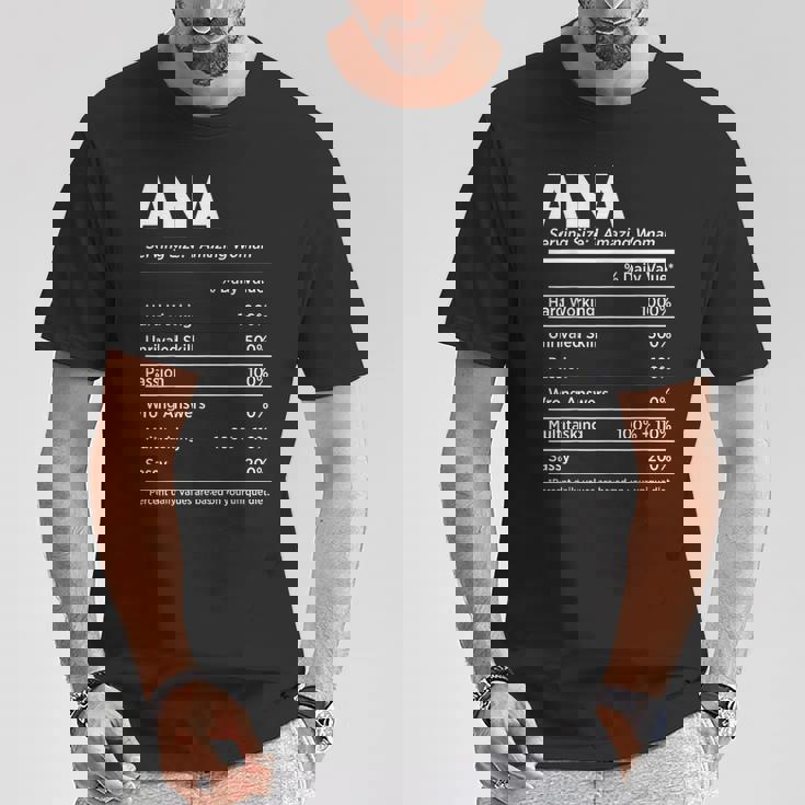 Ana Is My Name おもしろネームタグ Tシャツ 面白い贈り物