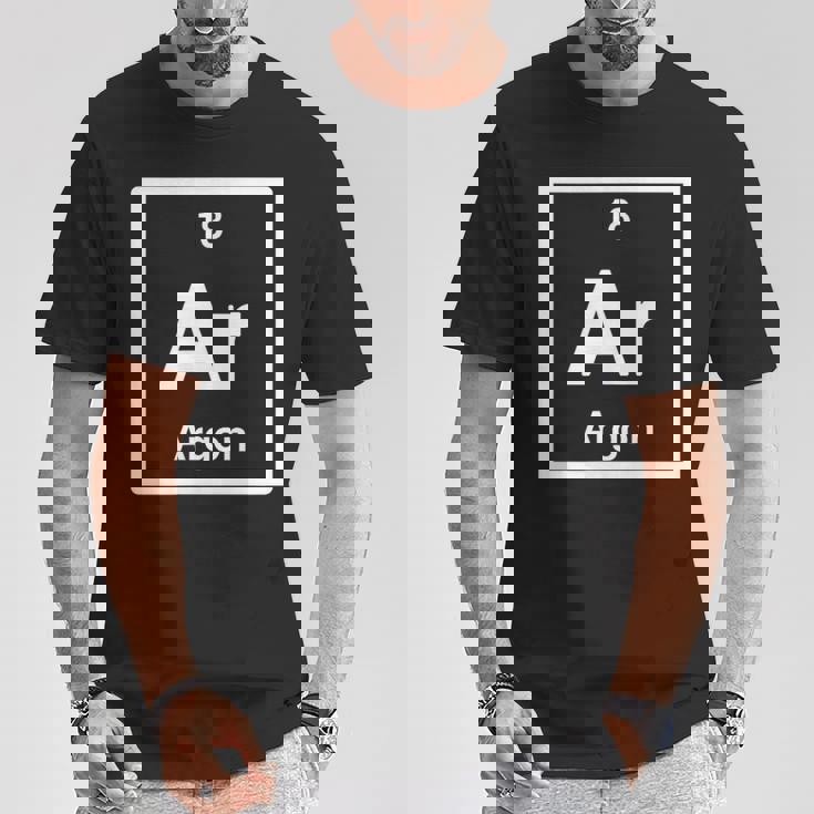 Argon Ar 元素周期表 サイエンスギフト Tシャツ 面白い贈り物