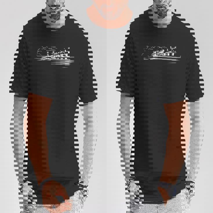 Arte En Línea Del Equipo De Remo Camiseta unisex Regalos divertidos