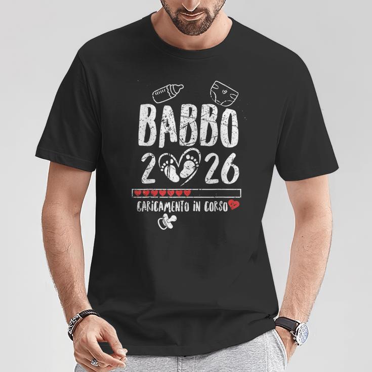 Babbo 2026 Loading Annuncio Gravidanza Uomo Futuro Papà Maglietta Regalos divertidos