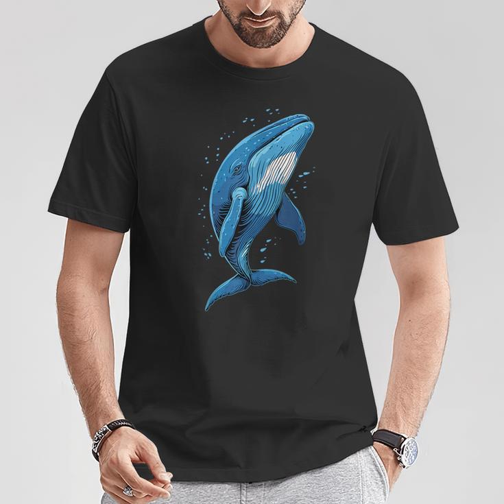 Baleine Bleue Baleines Chant Des Baleines Plongeur Baleine T-Shirt Cadeaux drôles
