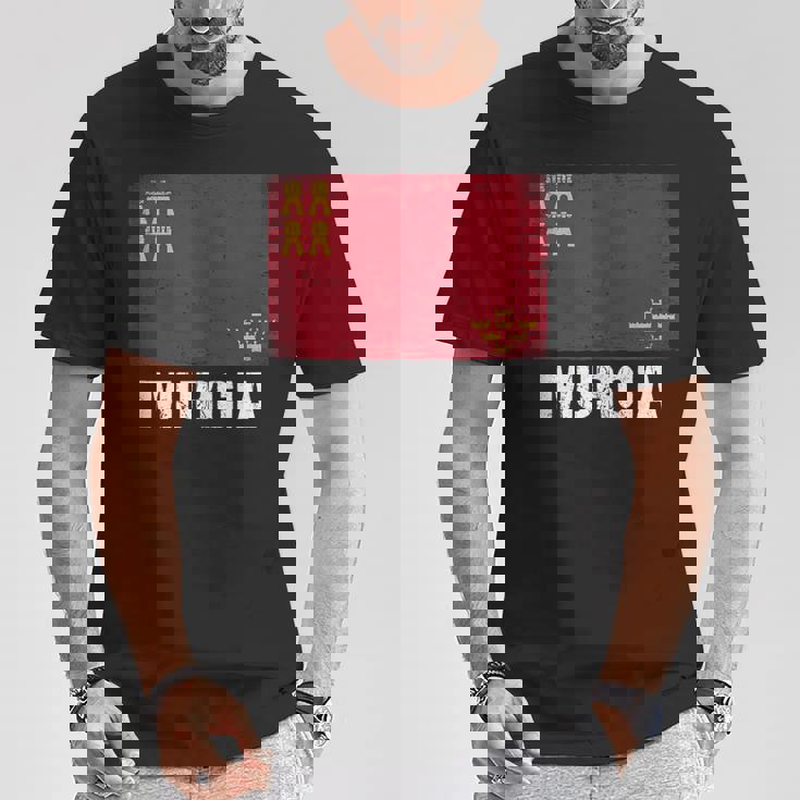 Bandera Región De Murcia In Mangas Camiseta unisex Regalos divertidos