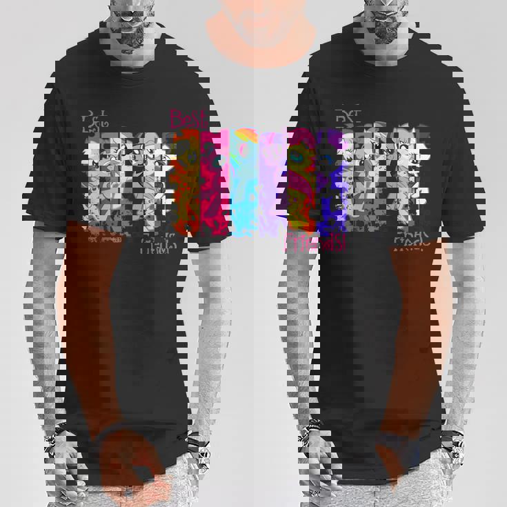 Best Friend レトロレインボーダッシュフラッターシャイレアリティ Tシャツ 面白い贈り物