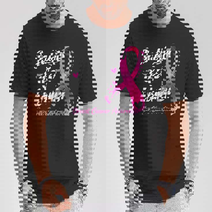 Breast Cancer Fighter Awareness Daughter Of A Warrior T-Shirt Personalized Gifts Breast Cancer Fighter Awareness Daughter Of A Warrior T-Shirt Personalized Gifts