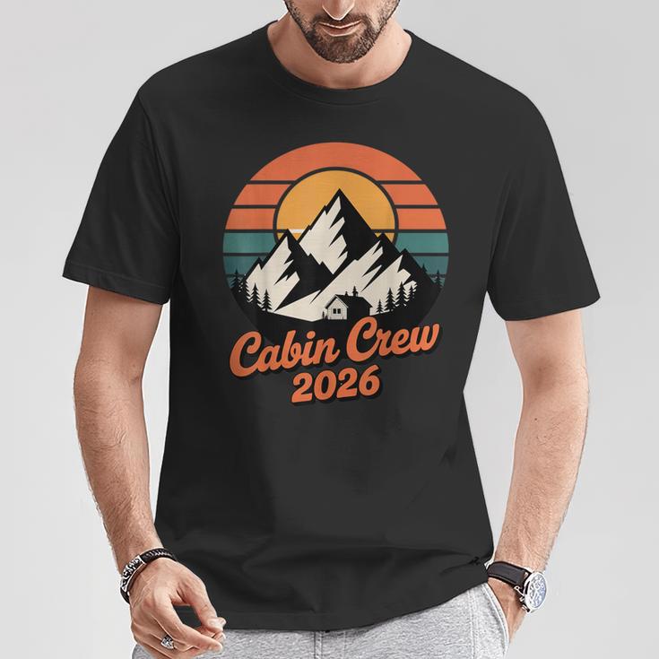 Cabin Crew 2026 Mountain Vacation Family Matching Group T-Shirt Funny Gifts