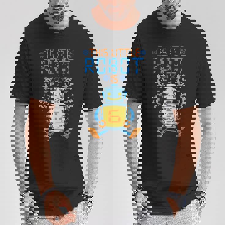 Camisa De Cumpleaños De Robot Para Niño 6º Robot Fiesta De Cumpleaños Camiseta unisex Regalos divertidos