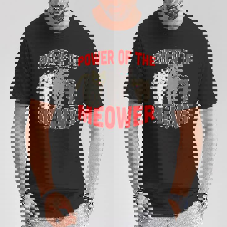 Catuperheros Power Of The Meower Feline Bossestrut Meow Tシャツ 面白い贈り物
