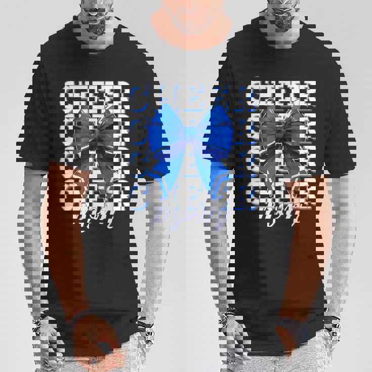 Cheer Mom Blue Bow Cheerleader Competition Game Day T-Shirt Personalized Gifts Cheer Mom Blue Bow Cheerleader Competition Game Day T-Shirt Personalized Gifts