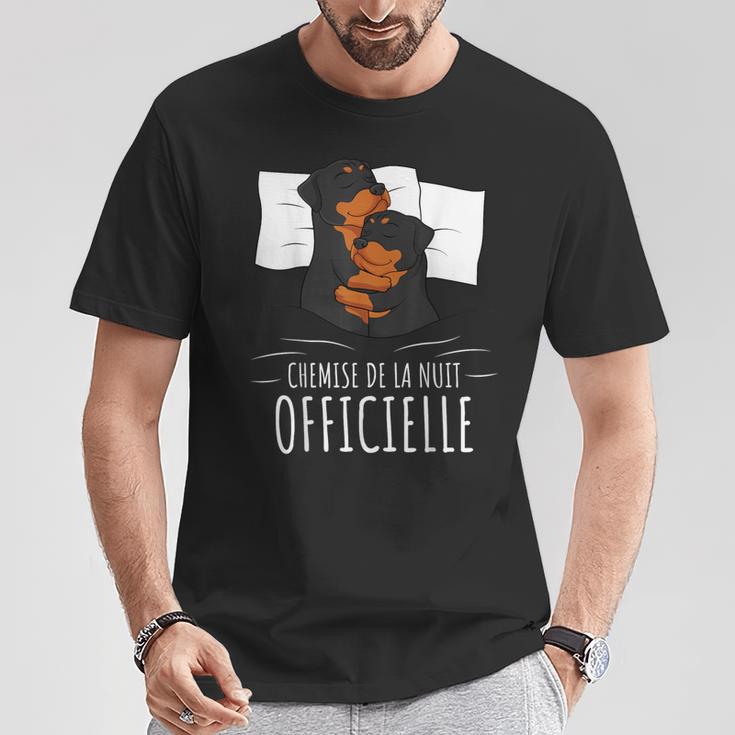 Chemise De La Nuit Officielle Rottweiler Chien Pyjama T-Shirt Cadeaux drôles