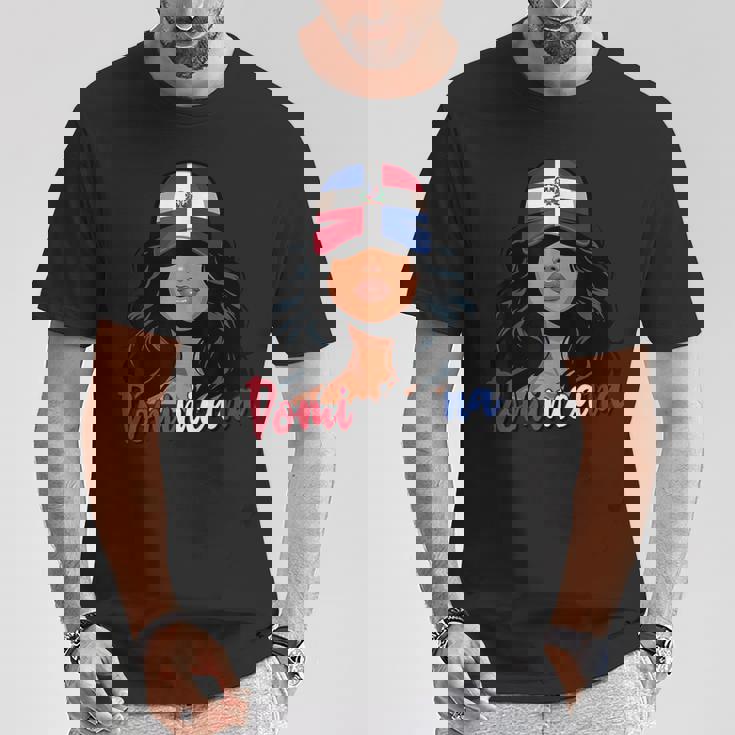 Chica Dominicana Bandera República Dominicana Orgullosa Dominicana Camiseta unisex Regalos divertidos