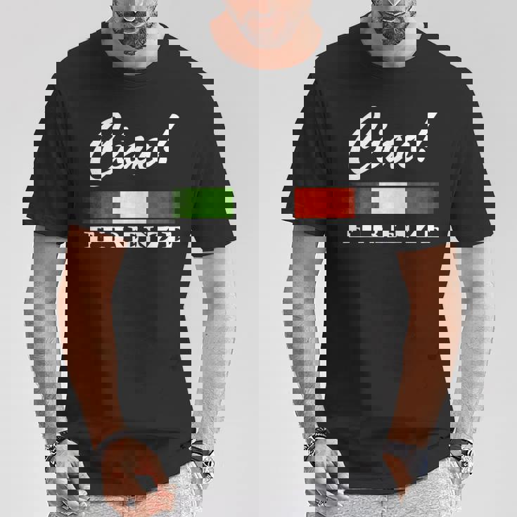 Ciao Italia トリコローレ イタリア国旗 フィレンツェ フィレンツェ イタリア 長袖tシャツ Tシャツ 面白い贈り物