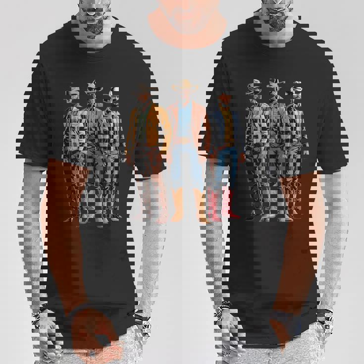 Cowboy Trio Western Outfits Strong Country Father Men Tank Top T-Shirt Unique Gifts