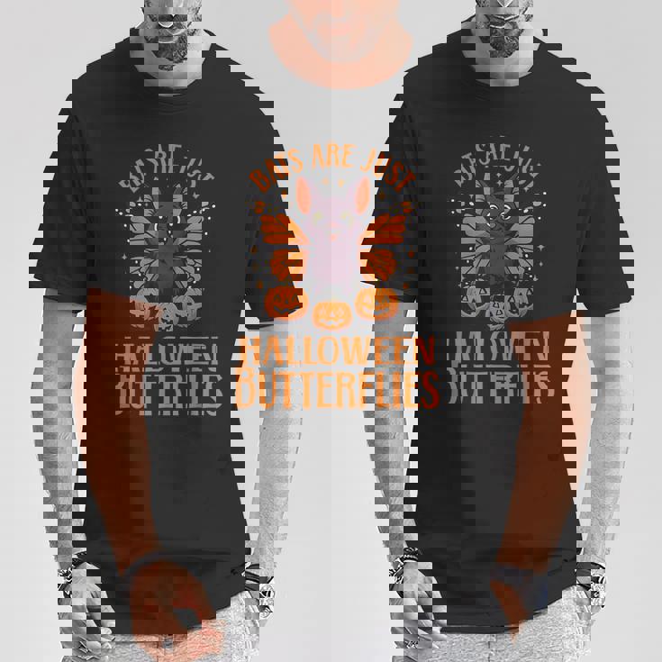 Creepy Cute Bat Halloween Butterfly With Pumpkins Fall T-Shirt Personalized Gifts Creepy Cute Bat Halloween Butterfly With Pumpkins Fall T-Shirt Personalized Gifts