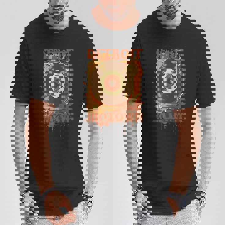 Detroit Motown レコード Tシャツ 面白い贈り物