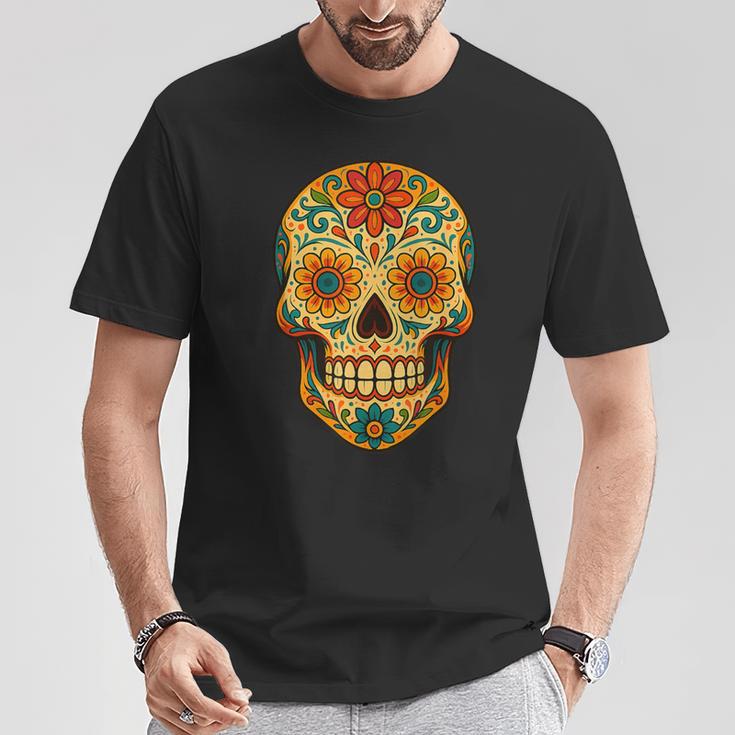 Dia De Los Muertos Crâne Enucre T-Shirt Cadeaux drôles